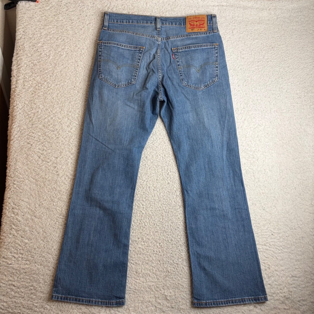 Levis 527 Slim Bootcut Jeans Mens 33x30 (34x30) Blue Denim  Stretch 527-0501